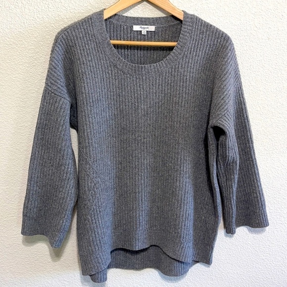 Madewell Grey 100% Merino Wool Sweater - Picture 1 of 9